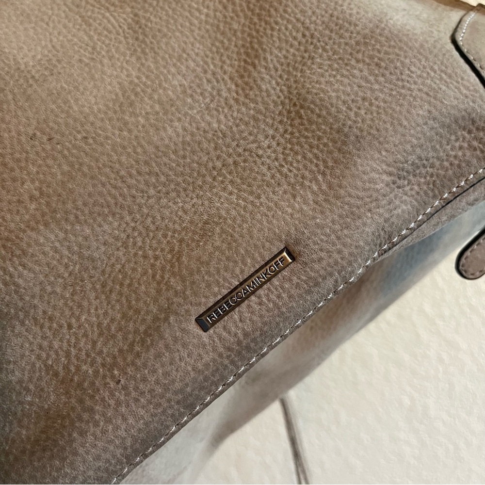 REBECCA MINKOFF Leather Calf Hair Graphit Multi Regan Satchel Removable Strap - Picture 10 of 15